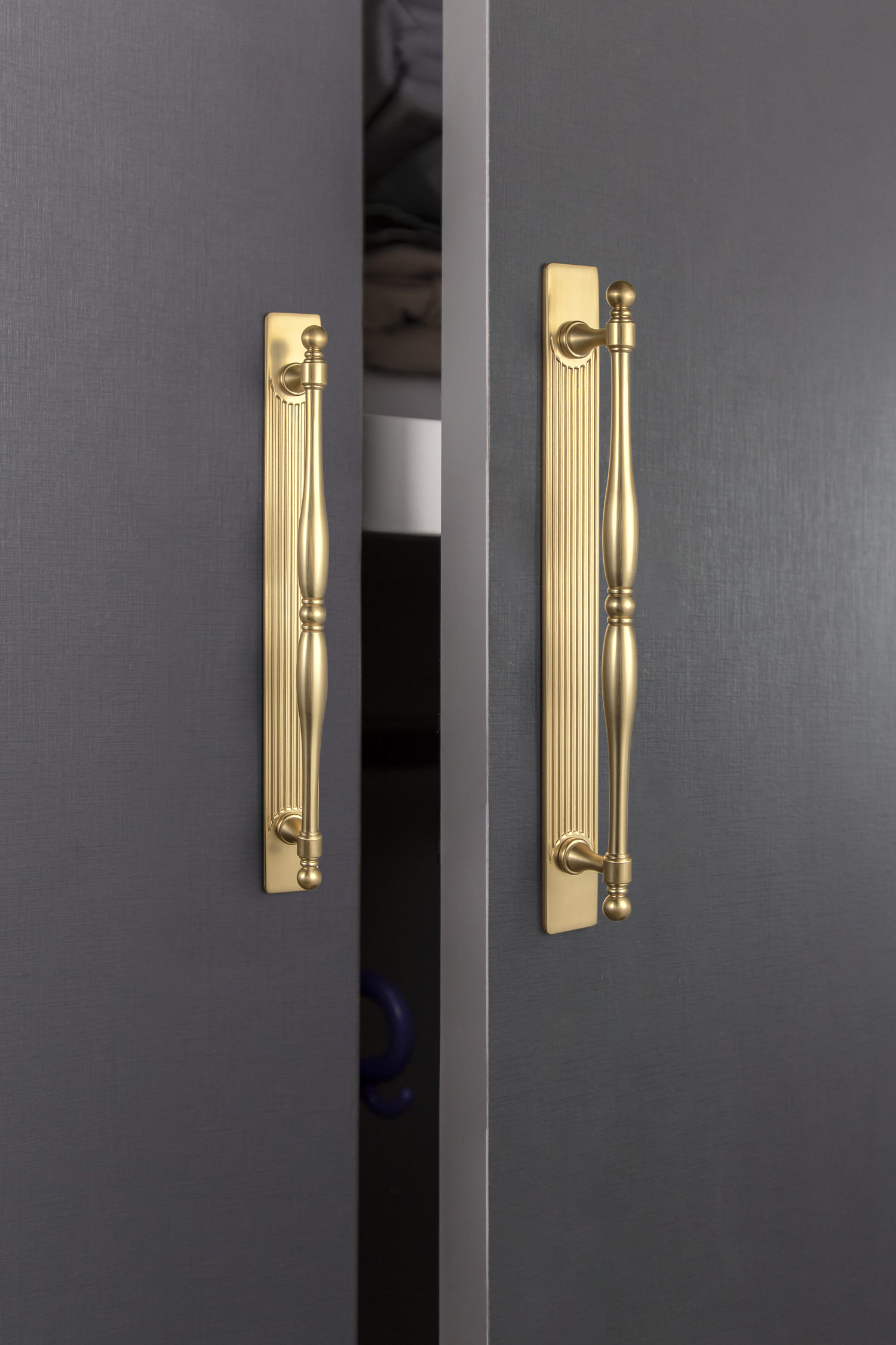 Furniture Hardware With Backplate - Goo-Ki Champagne Bronze Cabinet Pulls with