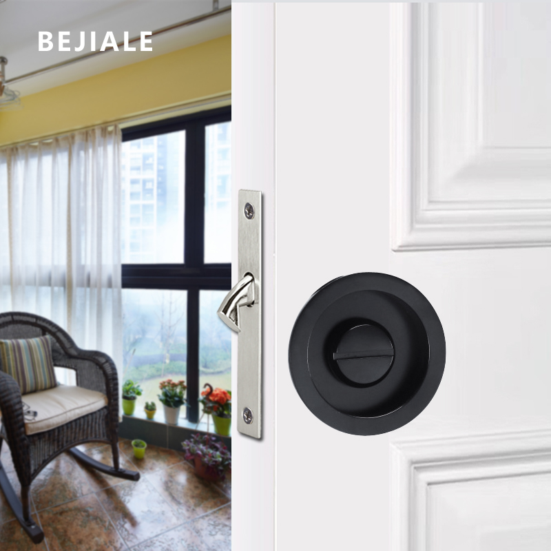Furniture Sliding Door Hardware - Round Black Sliding Door Sliding Door
