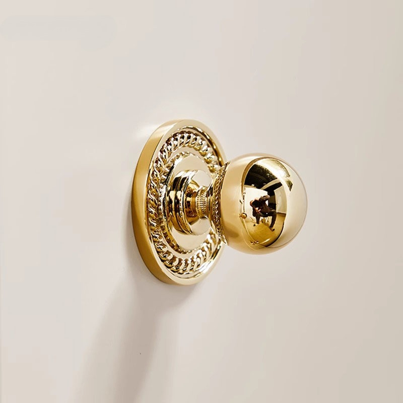 Furniture Hardware With Backplate - Brass Gold Ball Bedside Drawer Knobs
