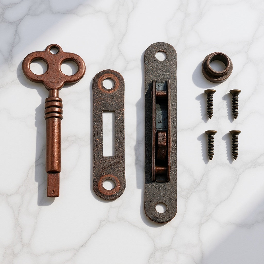 Furniture Hardware Lock - 2Set Retro Iron Lock Vintage Cabinet