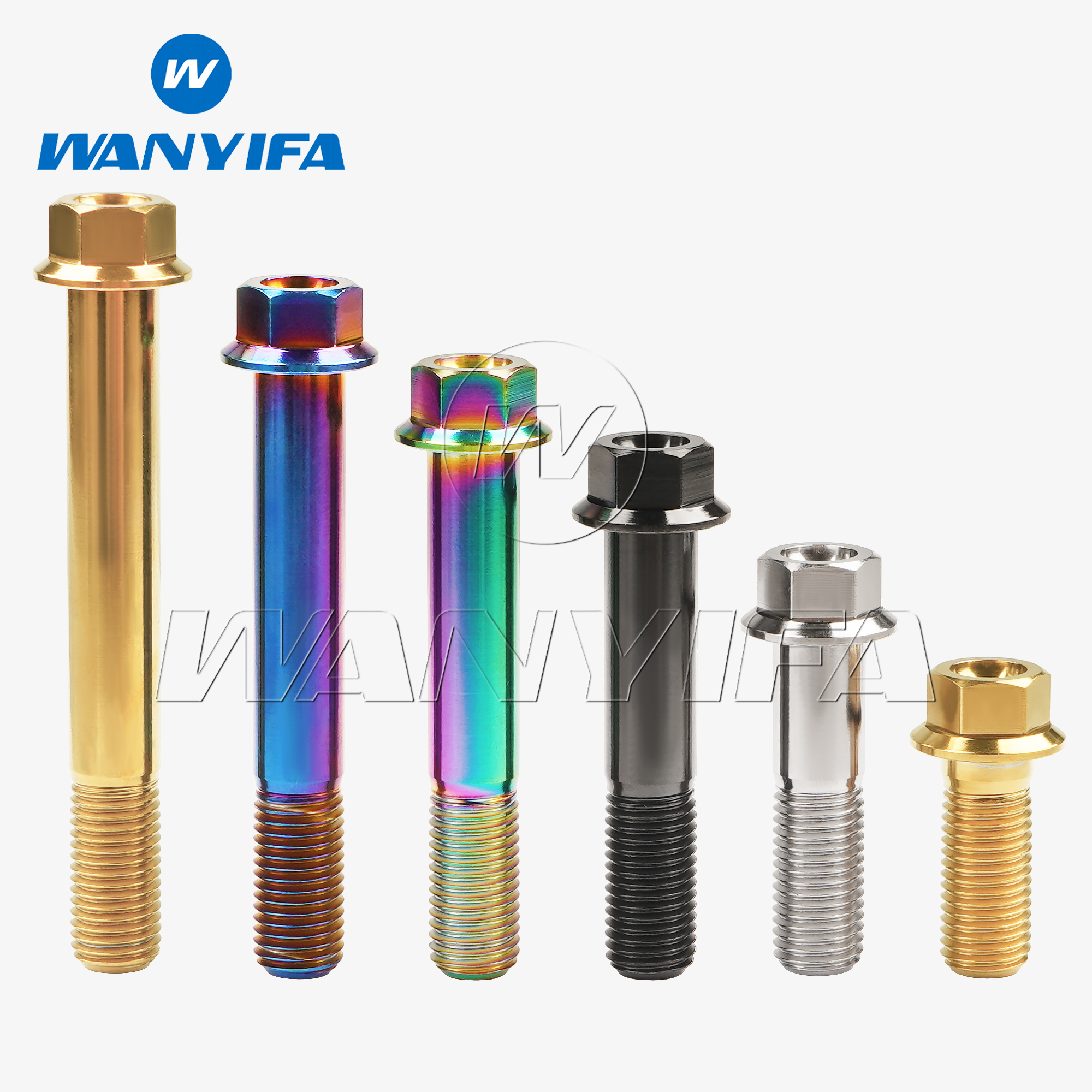 Barrel Bolt Slide - Wanyifa Titanium Bolts M12x30-90mm Flange Head
