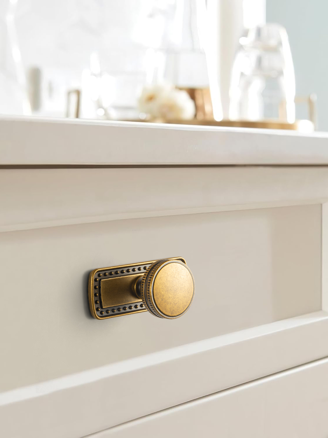 Goo-Ki Vintage Brass Cabinet P - مراجعة Furniture Hardware With Backplate وسعره
