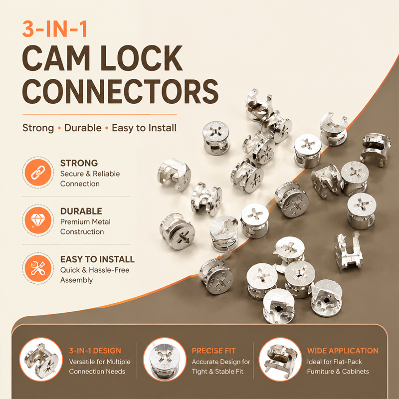 3-in-1 Eccentric Wheel Joining - مراجعة Furniture Knock Down Hardware وسعره