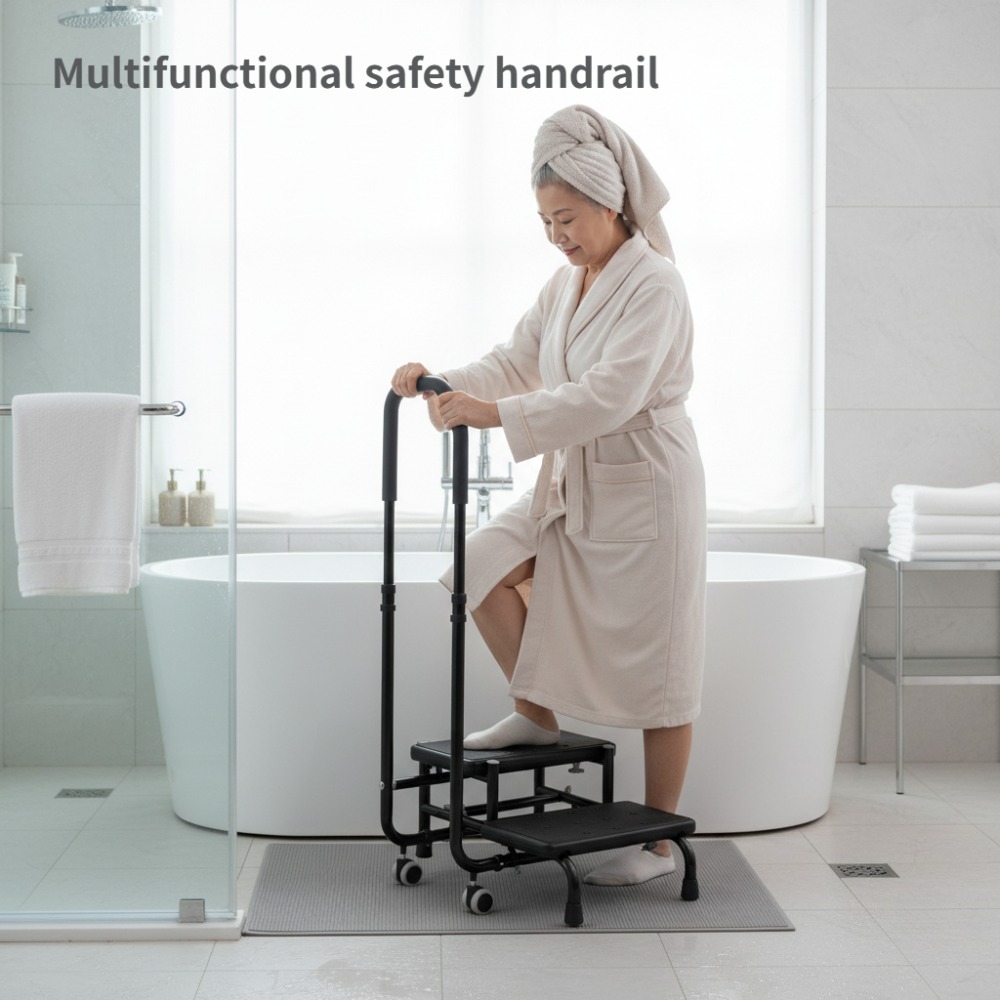 2-Step Stool with Handle for E - مراجعة Furniture Hardware For Bed وسعره