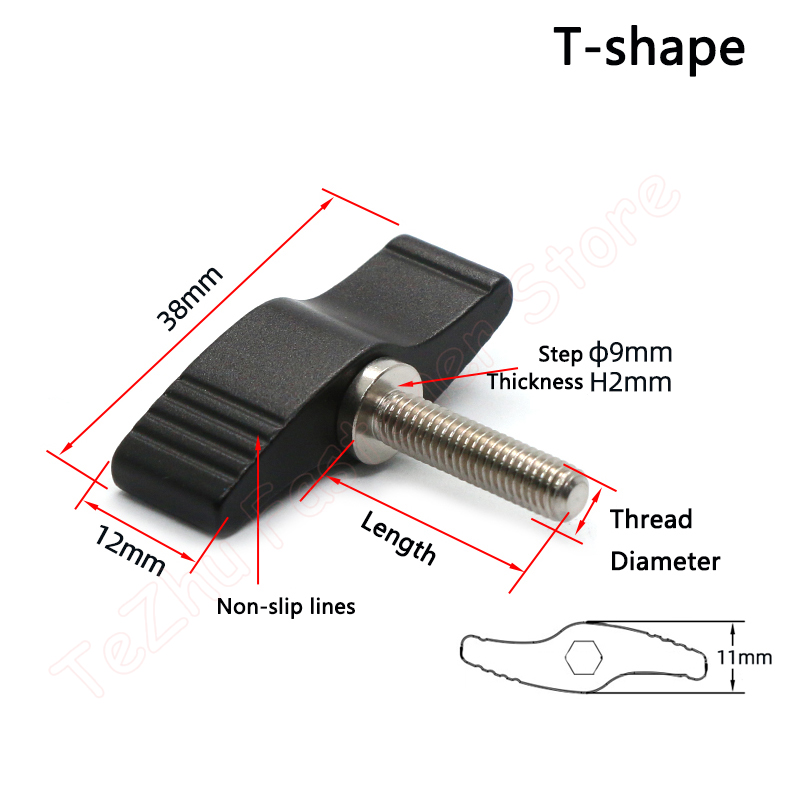 1pc M4 M5 M6 M8 Thumb Screws L - مراجعة Barrel Bolt Slide وسعره