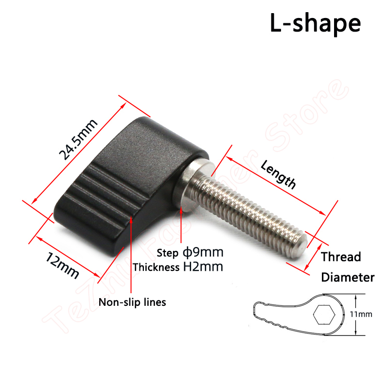 1pc M4 M5 M6 M8 Thumb Screws L - مراجعة Barrel Bolt Slide وسعره