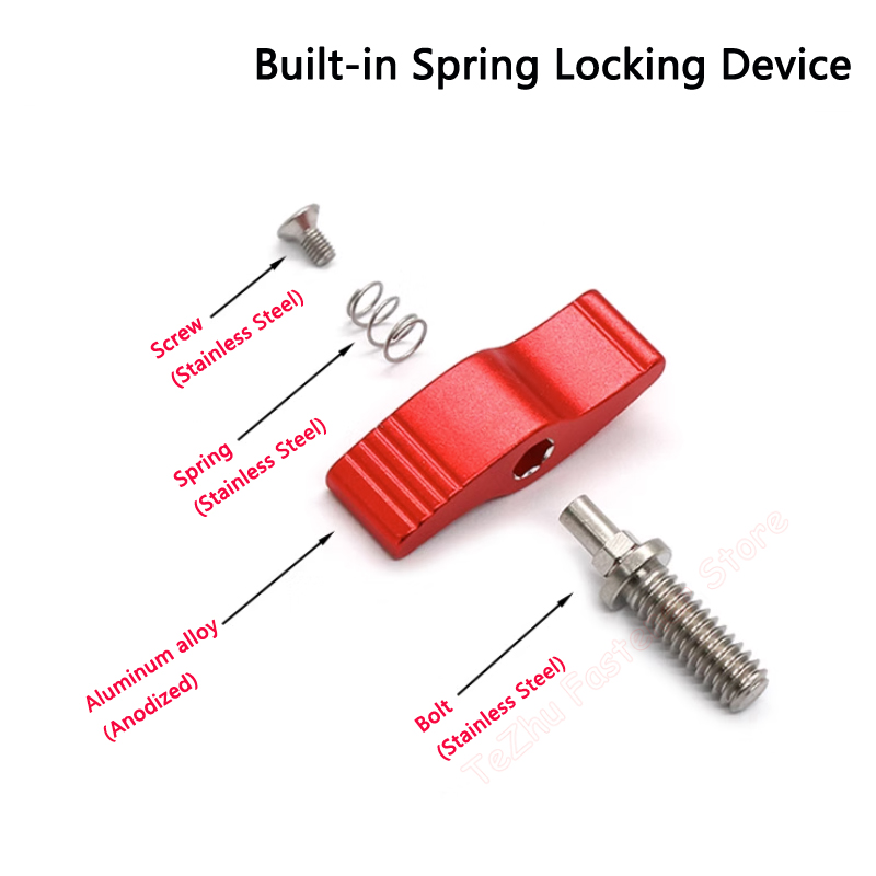 1pc M4 M5 M6 M8 Thumb Screws L - مراجعة Barrel Bolt Slide وسعره