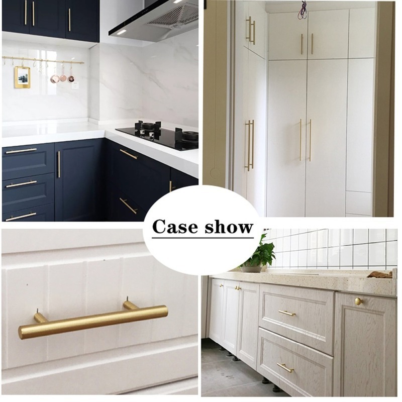 Modern Gold Brushed Straight C - مراجعة Furniture Hardware Knobs وسعره