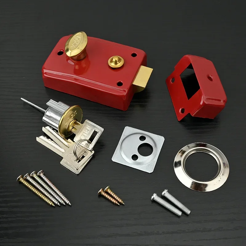 Exterior Door Retro Red Locks  - مراجعة Furniture Hardware Lock وسعره