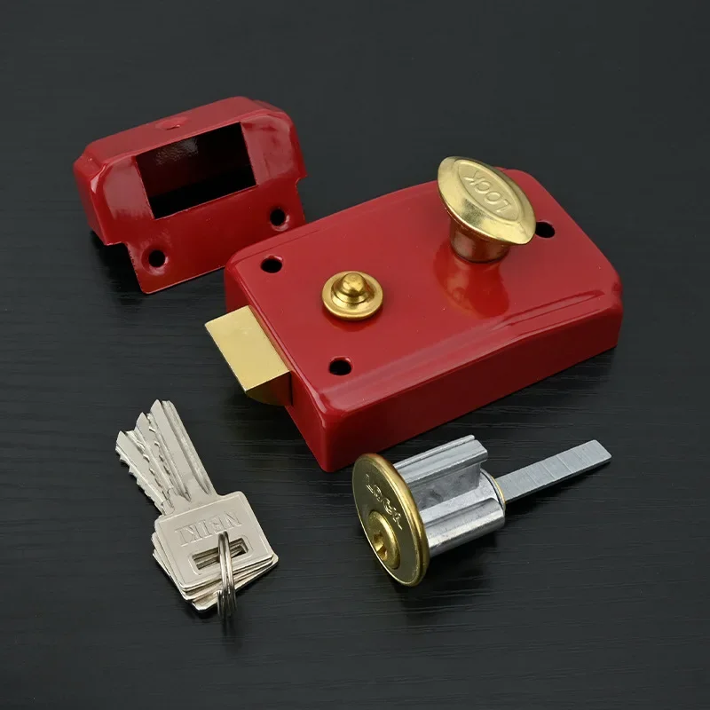 Exterior Door Retro Red Locks  - مراجعة Furniture Hardware Lock وسعره