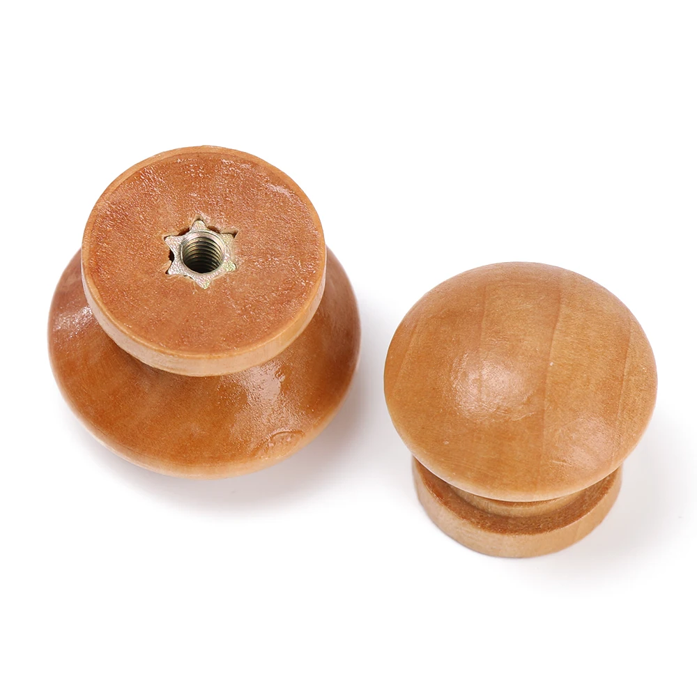 10pcs/Lot Round Shape Natural  - مراجعة Furniture Hardware Knobs وسعره