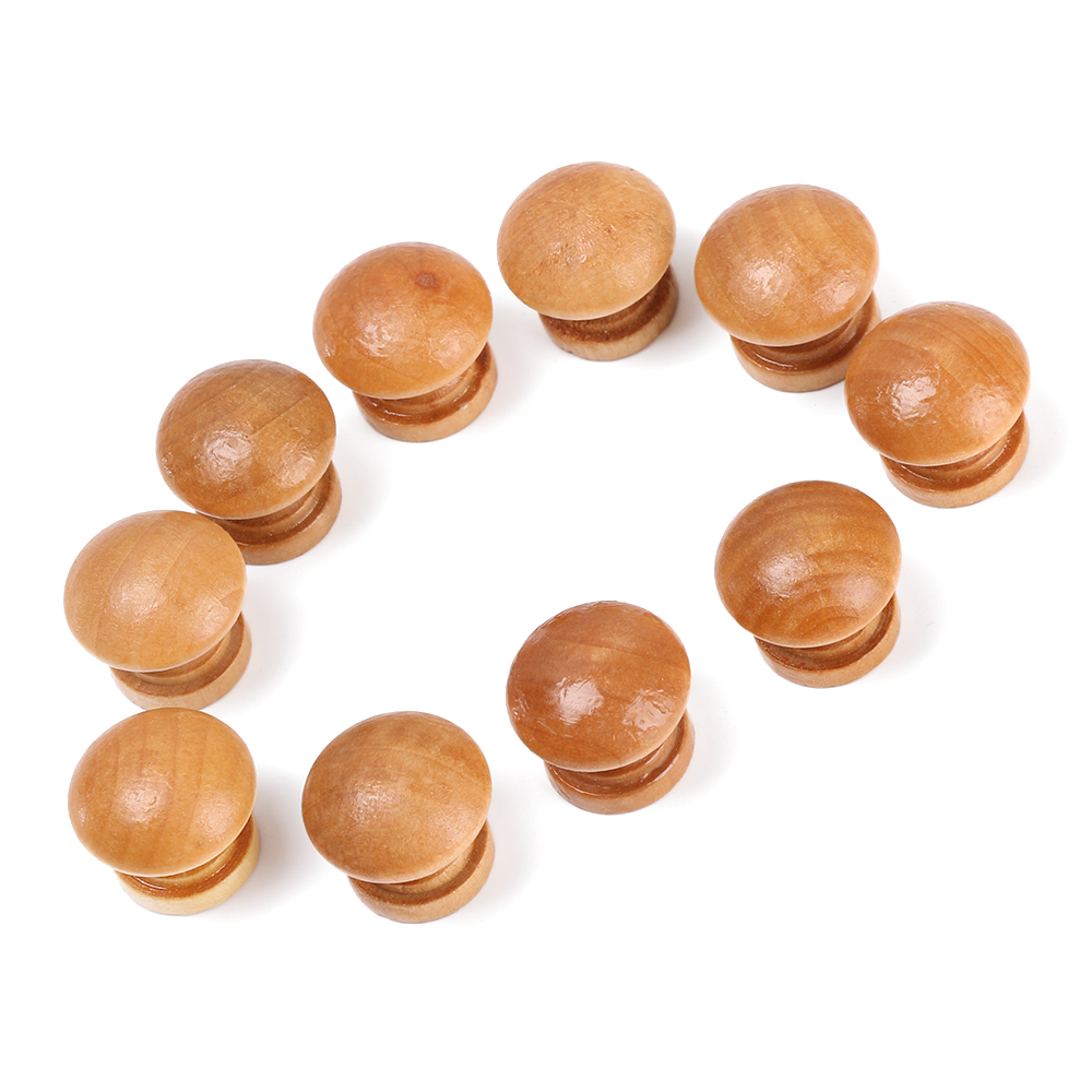 10pcs/Lot Round Shape Natural  - مراجعة Furniture Hardware Knobs وسعره
