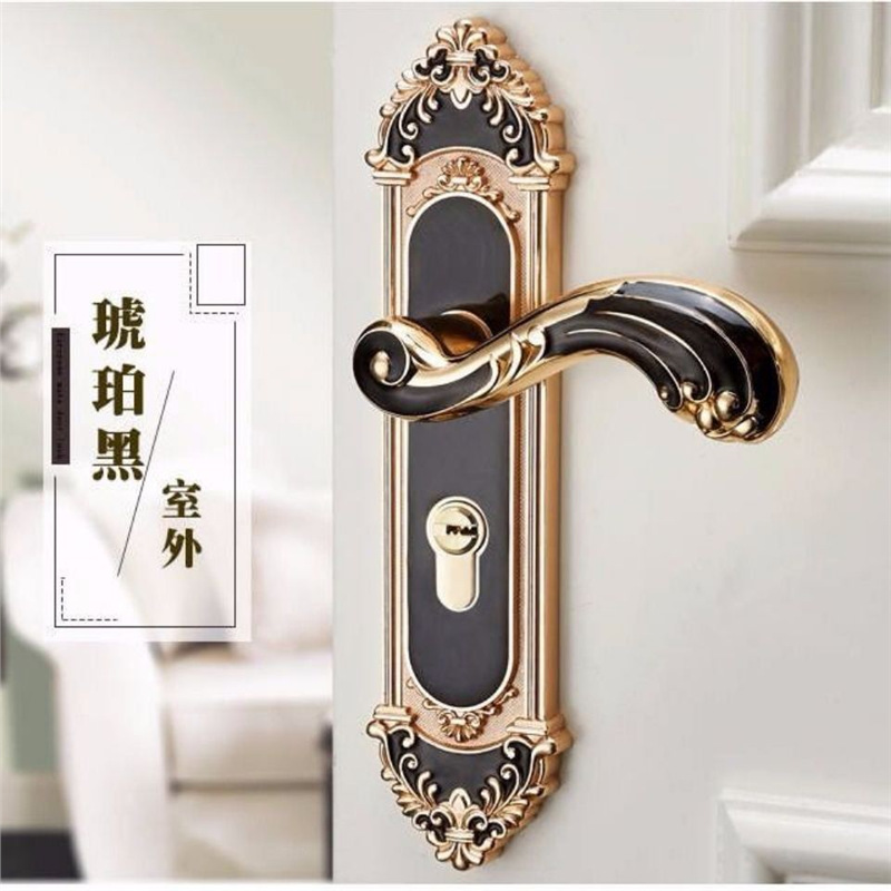 European Style Mute Room Door  - مراجعة Furniture Hardware Lock وسعره