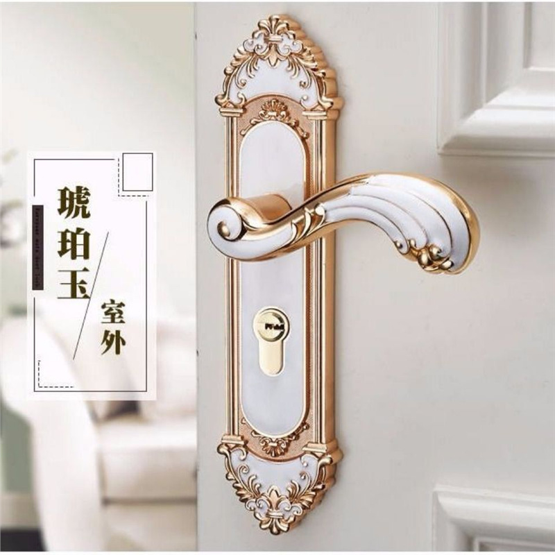 European Style Mute Room Door  - مراجعة Furniture Hardware Lock وسعره