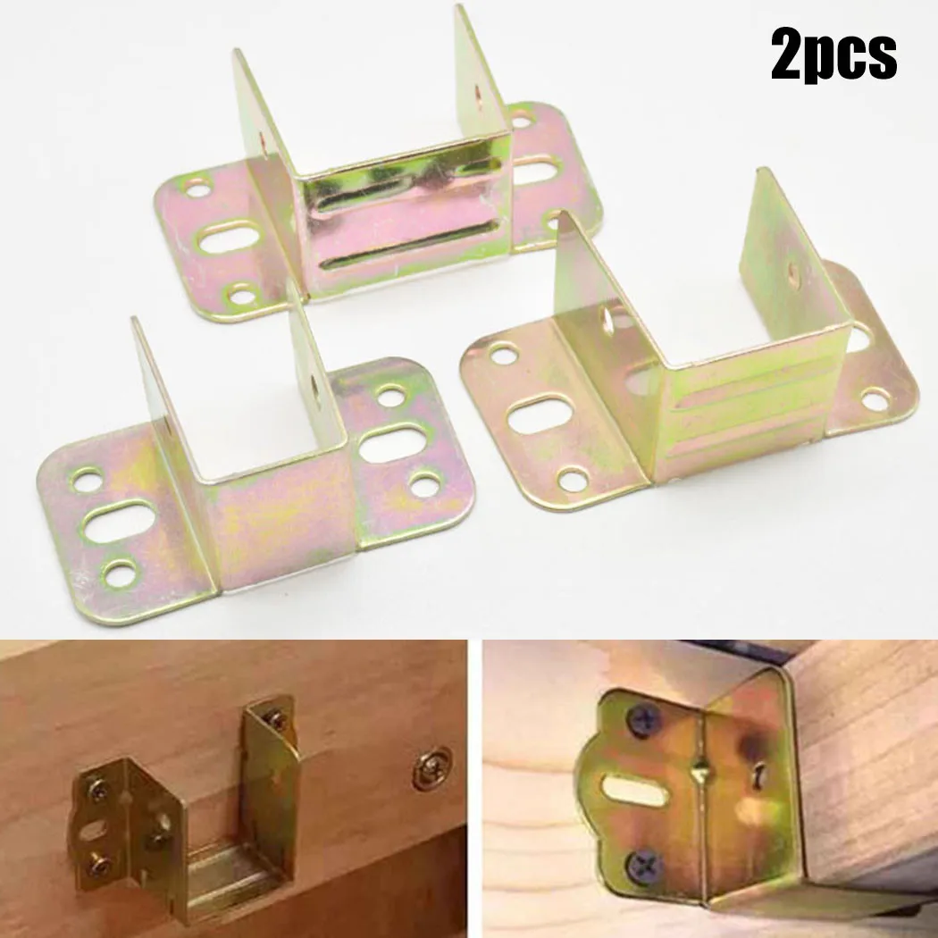 2pcs U Shaped Metal Bed Bracke - مراجعة Furniture Hardware For Bed وسعره