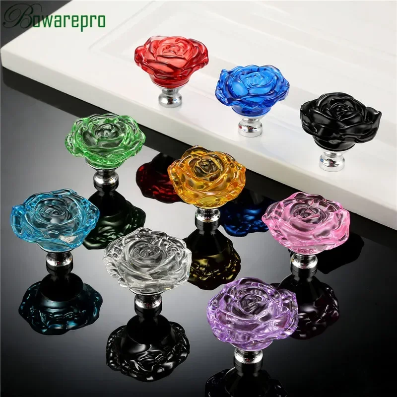 bowarepro 50MM Crystal Rose Gl - مراجعة Furniture Hardware Knobs وسعره