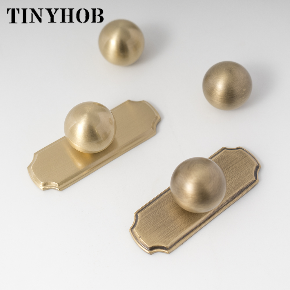 Vintage Brass Ball Knobs with  - مراجعة Furniture Hardware With Backplate وسعره