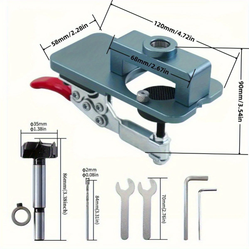35mm Hinge Jig - Precise Borin - مراجعة Furniture Hardware Fittings وسعره