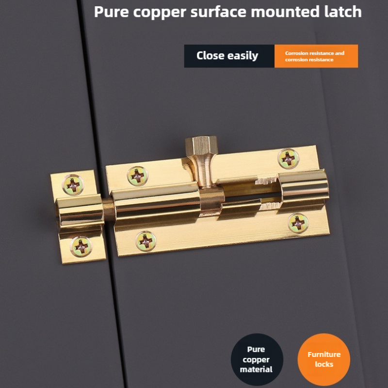 1PCS  Brass Doors Slide Latch  - مراجعة Barrel Bolt Slide وسعره