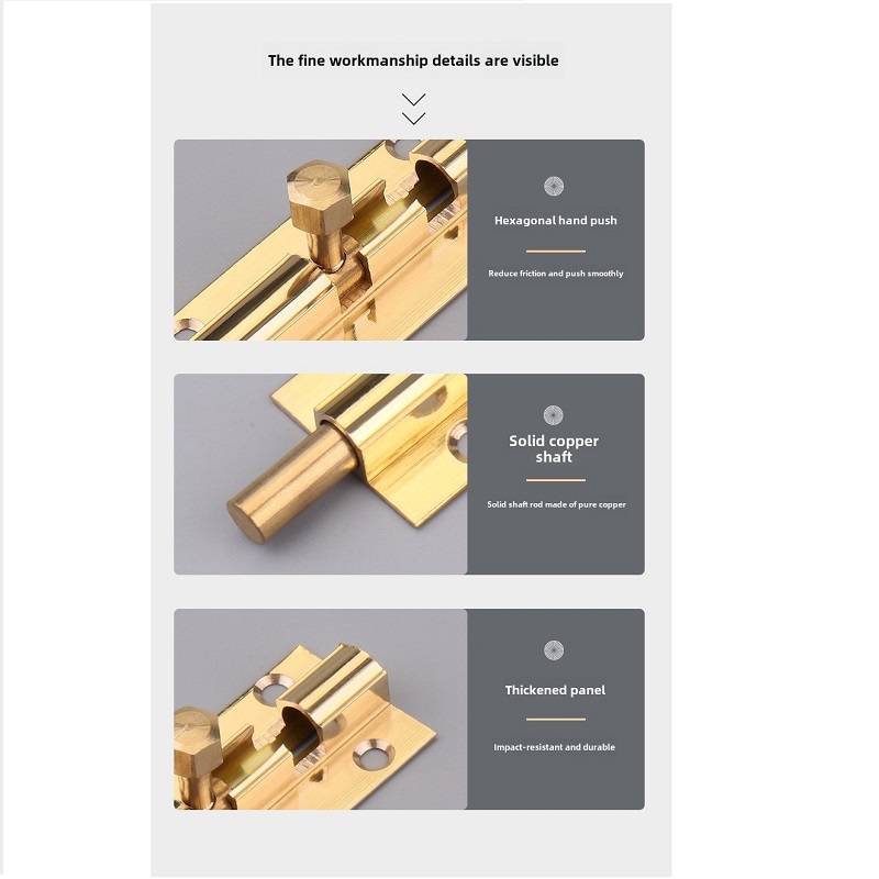 1PCS  Brass Doors Slide Latch  - مراجعة Barrel Bolt Slide وسعره