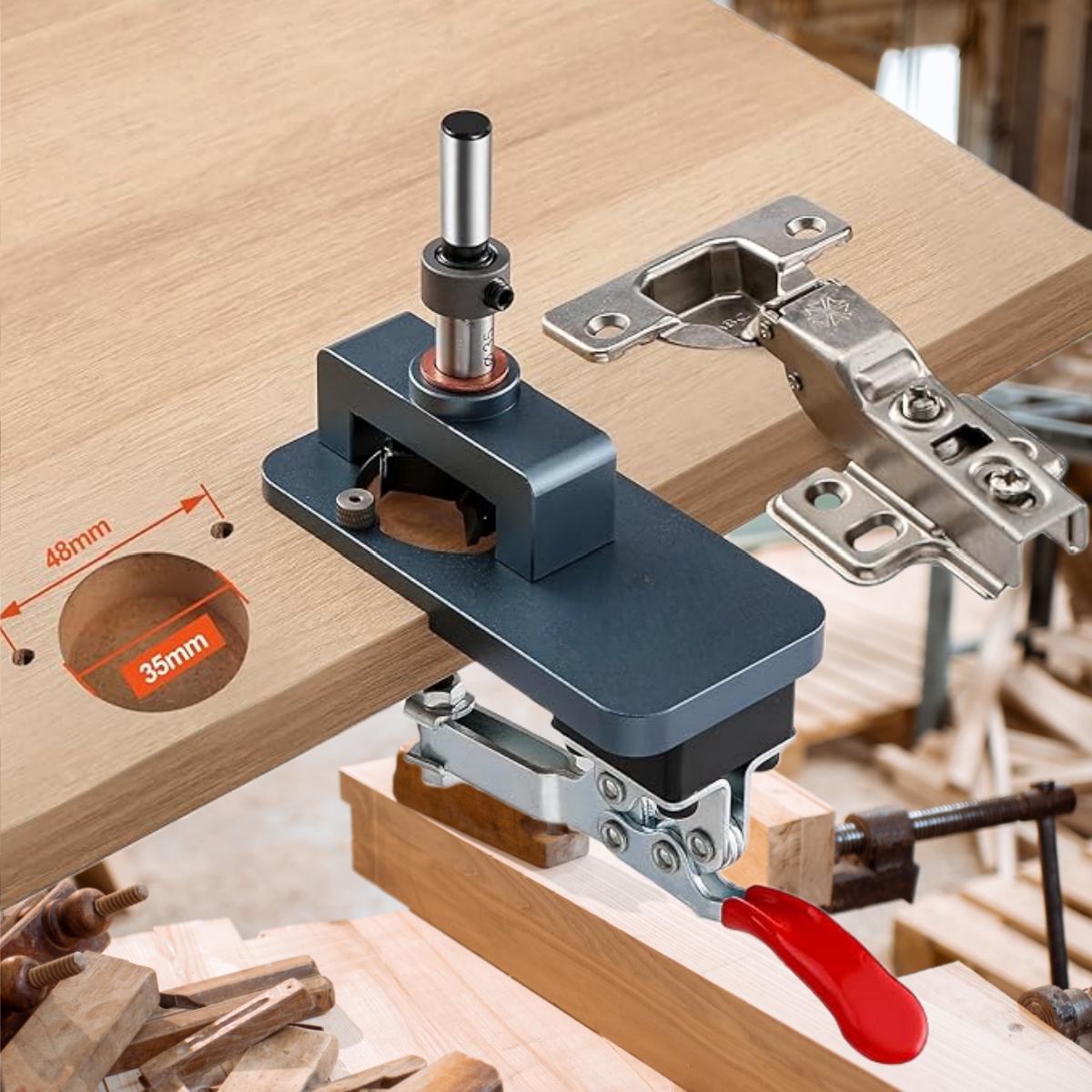 35mm Hinge Jig - Precise Borin - مراجعة Furniture Hardware Fittings وسعره