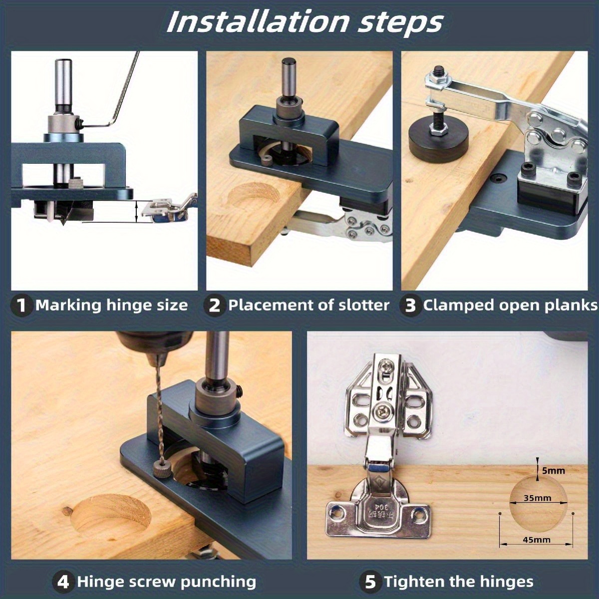 35mm Hinge Jig - Precise Borin - مراجعة Furniture Hardware Fittings وسعره