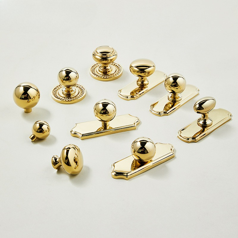 Brass Gold Ball Bedside Drawer - مراجعة Furniture Hardware With Backplate وسعره