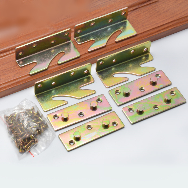 1 Set (4pcs) Bed Hinged Wood B - مراجعة Furniture Hardware For Bed وسعره