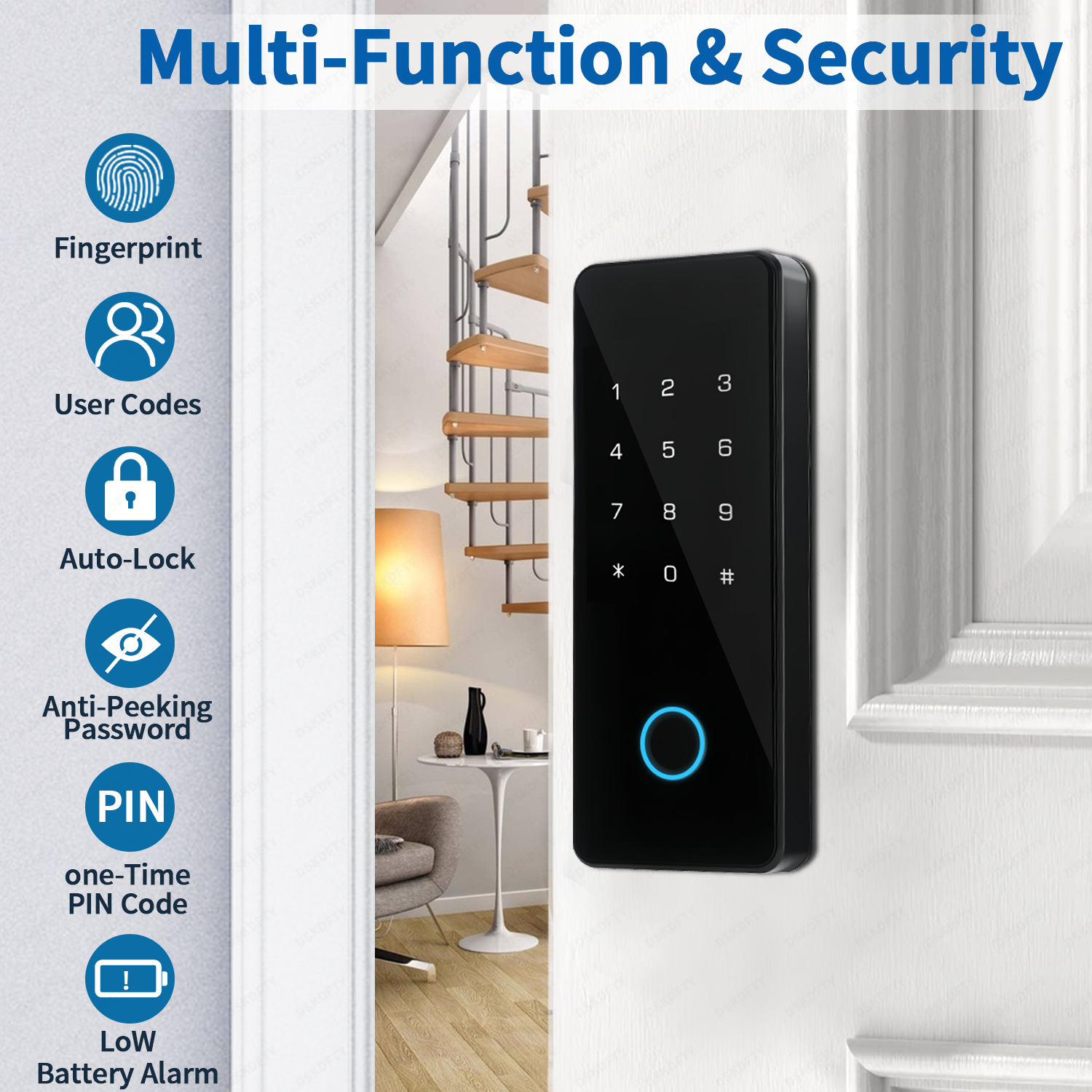 Smart Fingerprint Door Lock fo - مراجعة Furniture Sliding Door Hardware وسعره