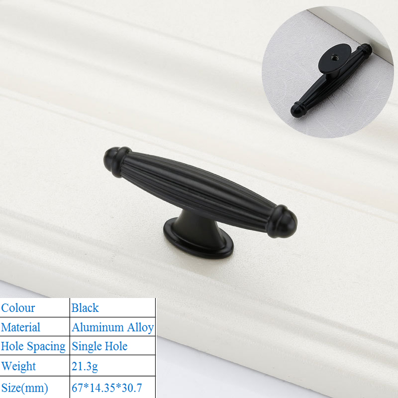 Black Aluminium Alloy Door Han - مراجعة Furniture Hardware Knobs وسعره