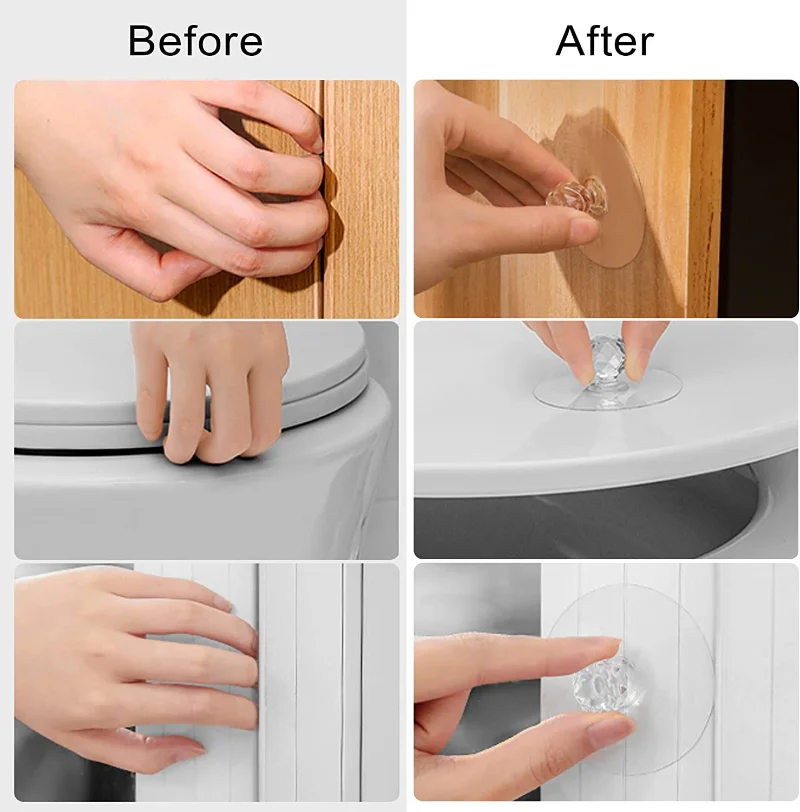 2/10Pcs Punch-free Drawer Knob - مراجعة Furniture Hardware Restoration وسعره